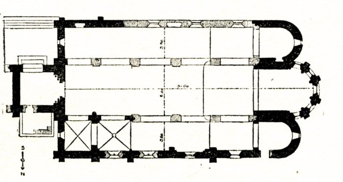 Plan de l'église Saint-Aignan Cosne