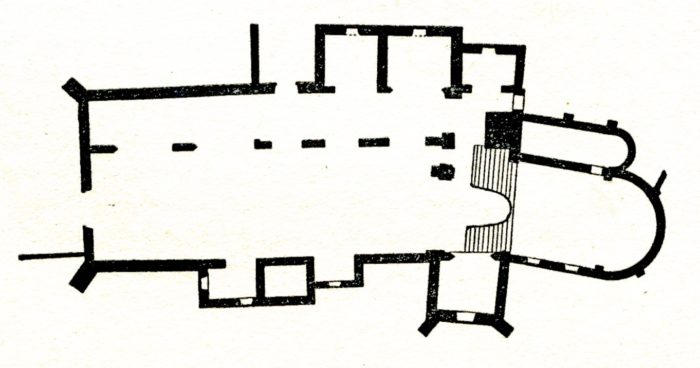 Plan de l'église Saint Aré de Decize