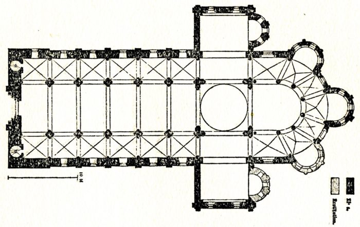 Plan de l'église Saint Etienne de Nevers
