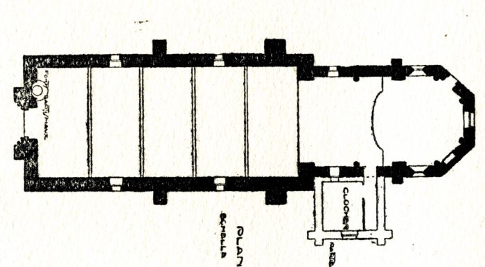 Plan de l'église de Balleray