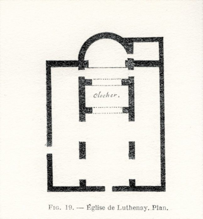 Plan de l'église de Luthenay