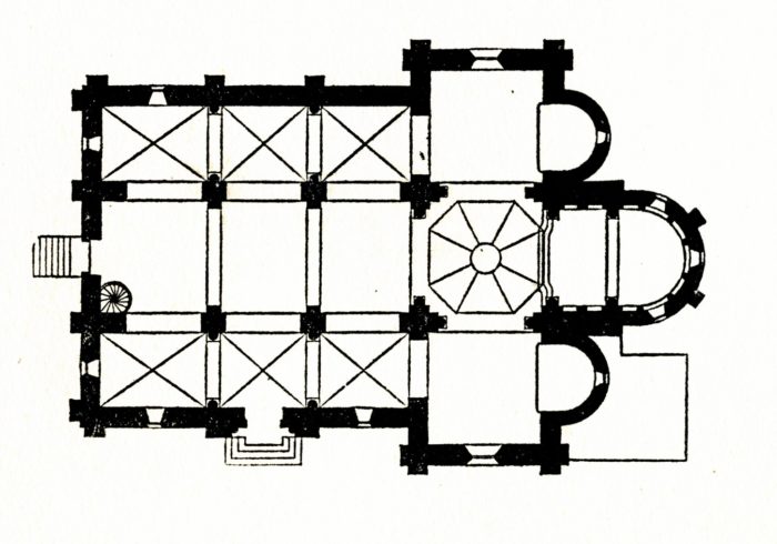 Plan de l'église de Rouy