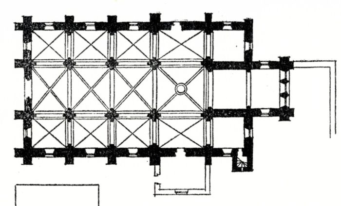 Plan de l'église de Saint-Verain