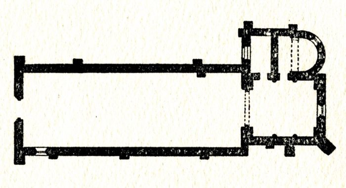 Plan de l'église de Sauvigny les Bois