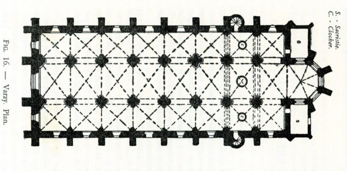 Plan de l'église de Varzy