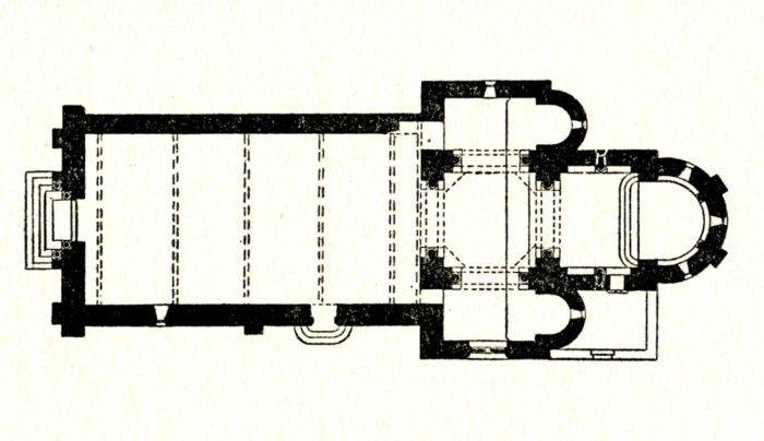 Plan de l'église de Verneuil