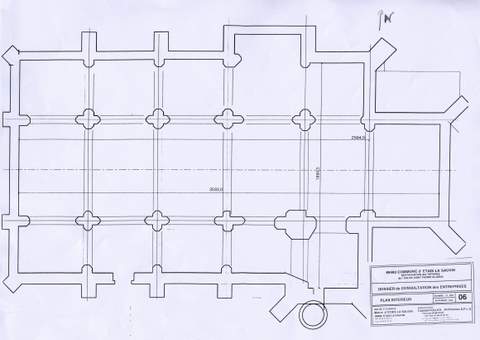 Plan de l'église d'étais la Sauvin