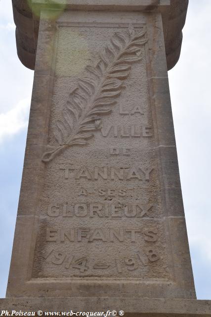 Monument Aux Morts de Tannay Nièvre Passion