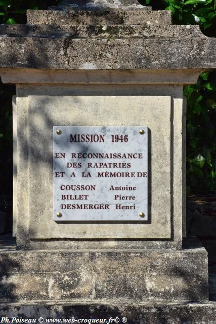 Monument aux Morts de Montigny sur Canne Nièvre Passion