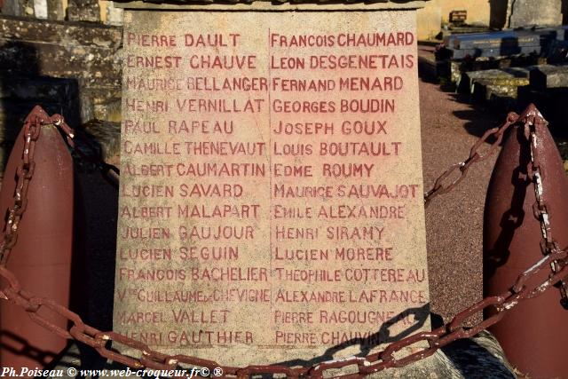 Monument aux morts de Champlemy Nièvre Passion