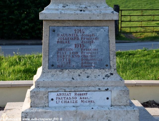 Monument aux Morts de Parigny les Vaux