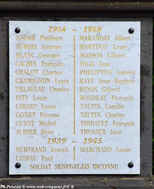 Monument aux Morts de Mars sur Allier