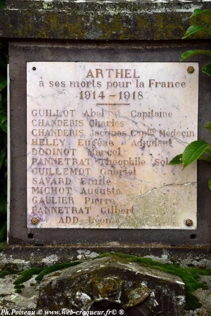 Monument aux Morts d'Arthel Nièvre Passion