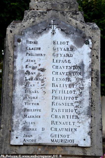 Monument aux Morts Montsauche les Settons