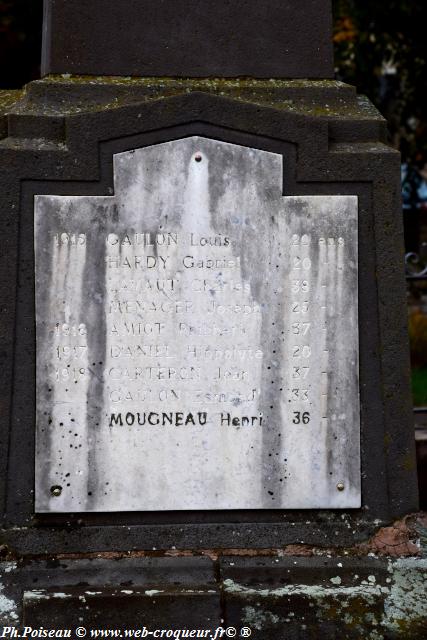 Monument aux Morts de Neuilly Nièvre Passion