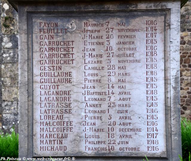 Monument aux Morts de Semelay