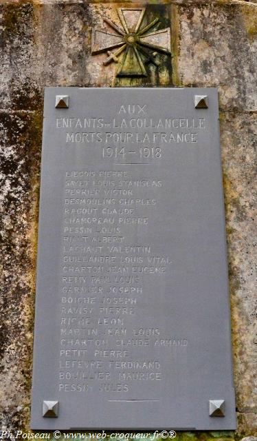 Monument aux morts de la Collancelle Nièvre Passion