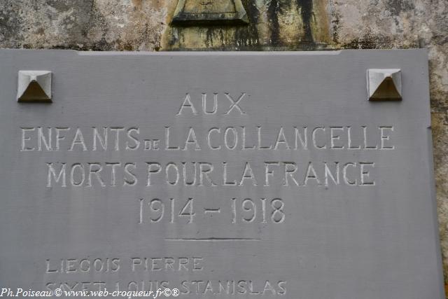 Monument aux morts de la Collancelle Nièvre Passion