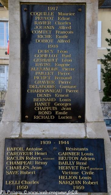 Monument aux Morts de Saint-Saulge