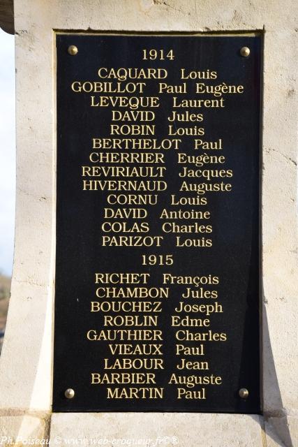 Monument aux Morts de Saint-Saulge