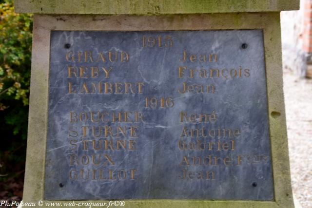 Monument aux Morts de Toury sur Jour