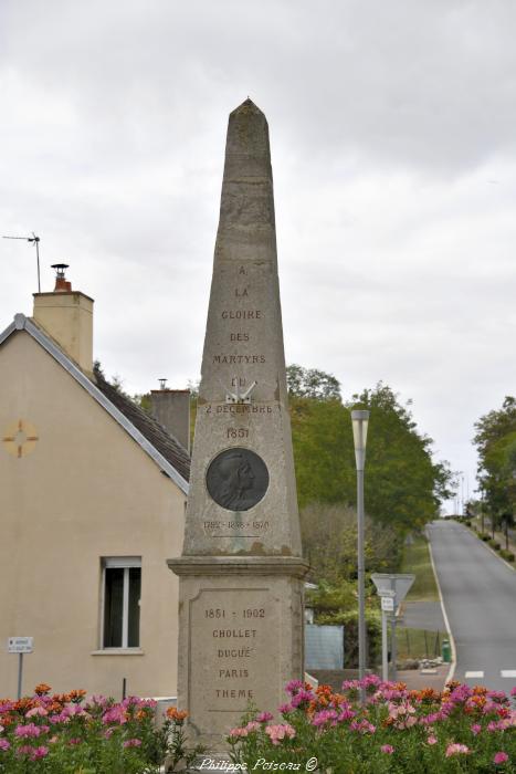 Stèle du 1851 à Neuvy-sur-Loire