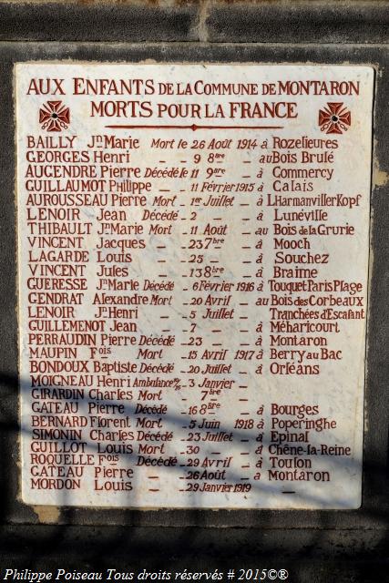 Monument aux Morts de Montaron