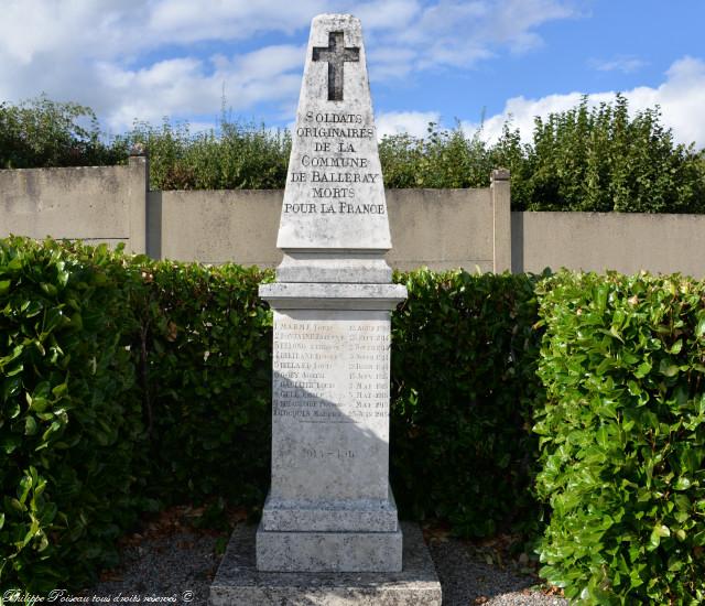 Monument aux morts de Balleray un hommage