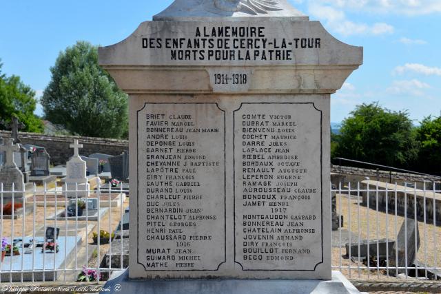 Monument aux morts de Cercy la Tour un hommage