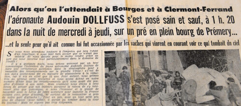 Audouin Dollfuss astronaute sur Prémery un beau souvenir