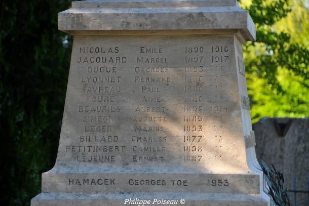 Le Monument aux morts de Dornecy