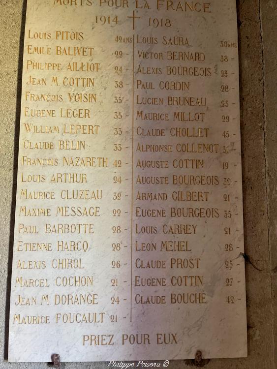 Monument aux Morts d'Alligny en Morvan