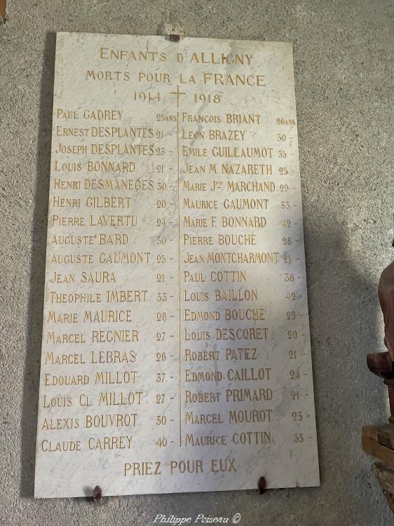 Monument aux morts d'Alligny-en-Morvan