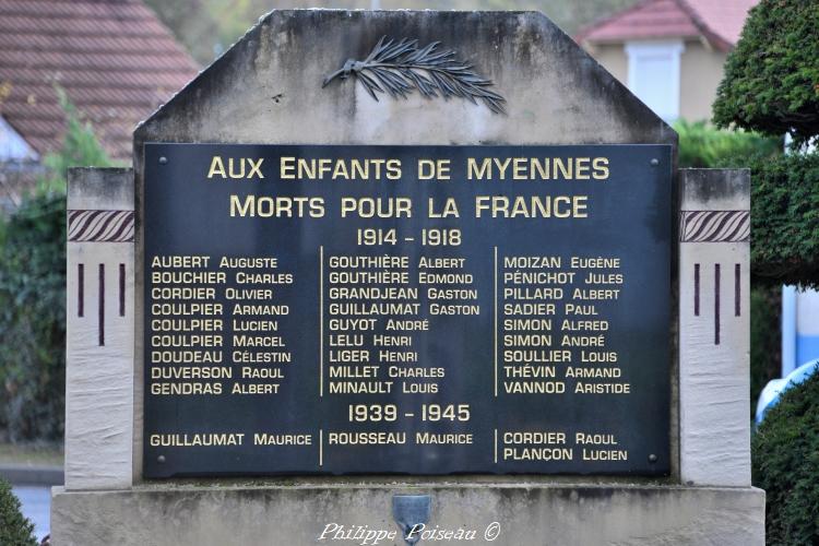 Monument aux morts de Myennes