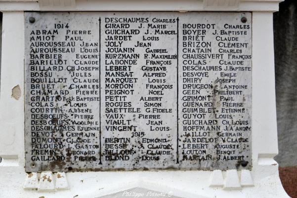 Monument aux morts au cimetière de La Machine