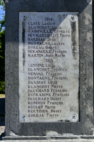 Monument aux morts de Glux en Glenne Nièvre Passion