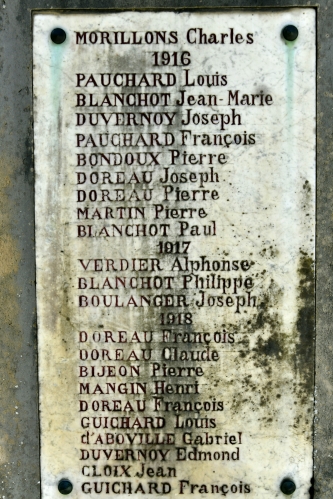 Monument aux morts de Glux en Glenne Nièvre Passion
