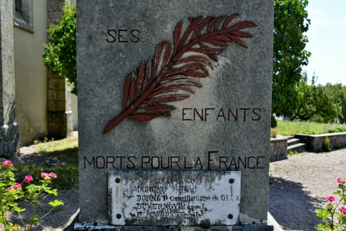 Monument aux morts de Glux en Glenne Nièvre Passion