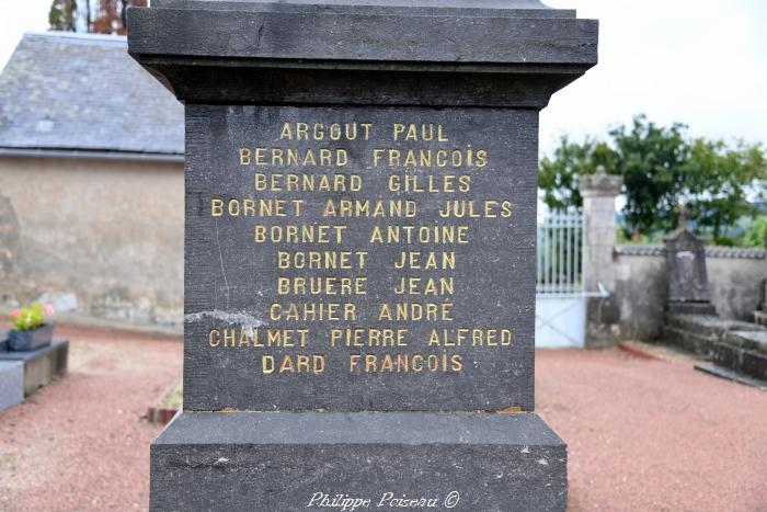 Monument aux morts de La Celle sur Nièvre
