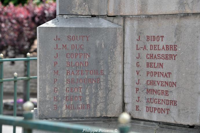 Monument aux morts de Lucenay les Aix
