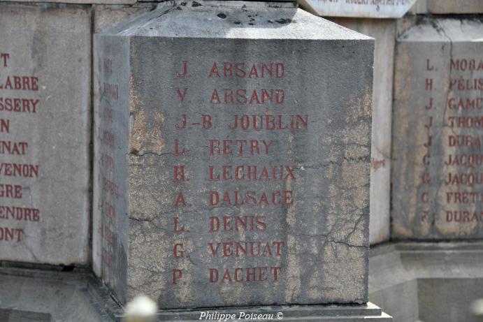 Monument aux morts de Lucenay les Aix