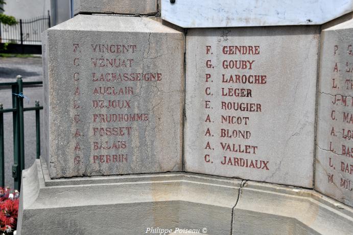 Monument aux morts de Lucenay les Aix