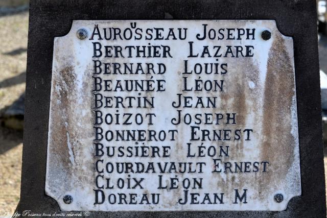 Monument aux morts de Maux Nièvre Passion