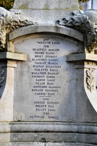Monument aux morts de Pouilly Sur Loire