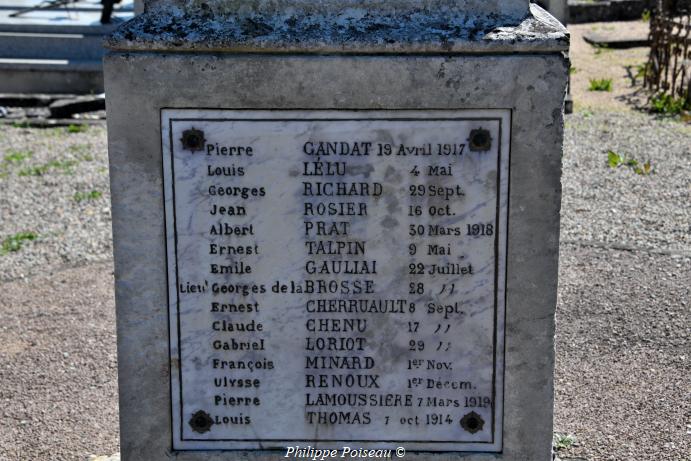 Monument aux morts de Saint Parize le Chatel 