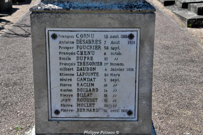 Monument aux morts de Saint Parize le Chatel