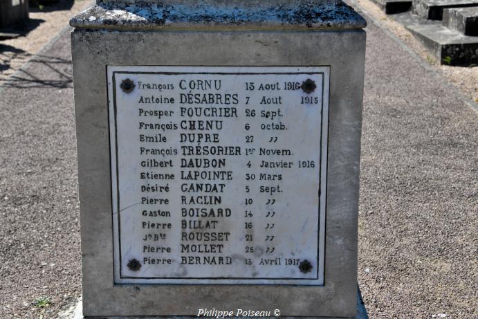 Monument aux morts de Saint Parize le Chatel 