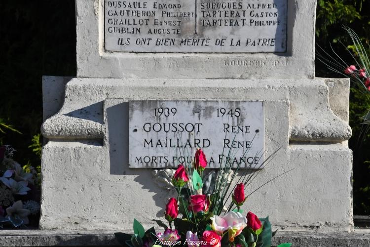 Monument aux morts de Vauclaix