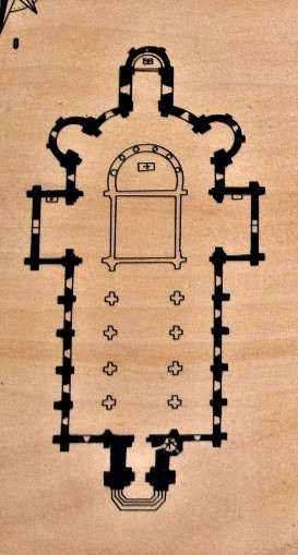 Plan de l'église de Dun les Places