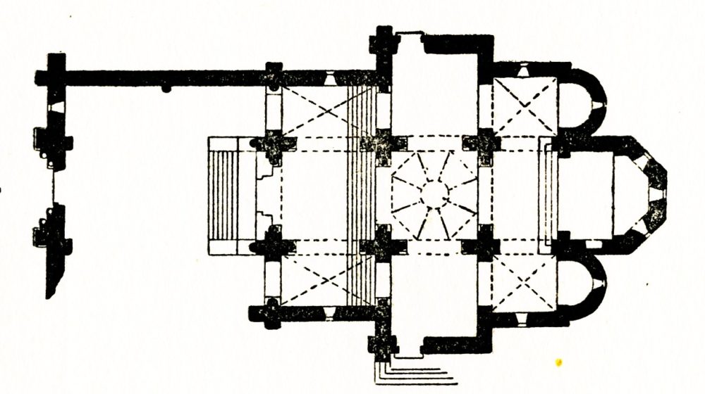Plan de l'église de Jailly